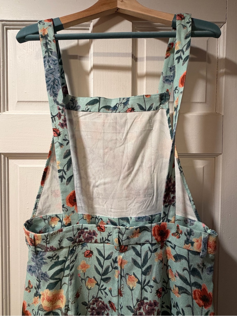 Floral Mint Green wide-leg overalls/jumpsuit - Picture 4 of 5